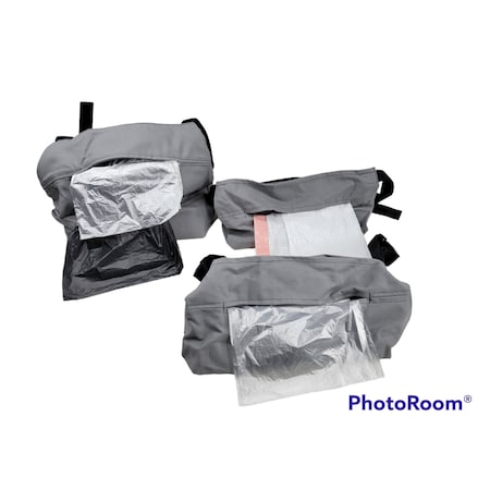 T-Bags Waist 1pocket Grey TrashBag Dispenser, 5PK 3002-5